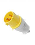 110V 32A industrial power plug yellow IP44 2P+E for construction site and workshop use